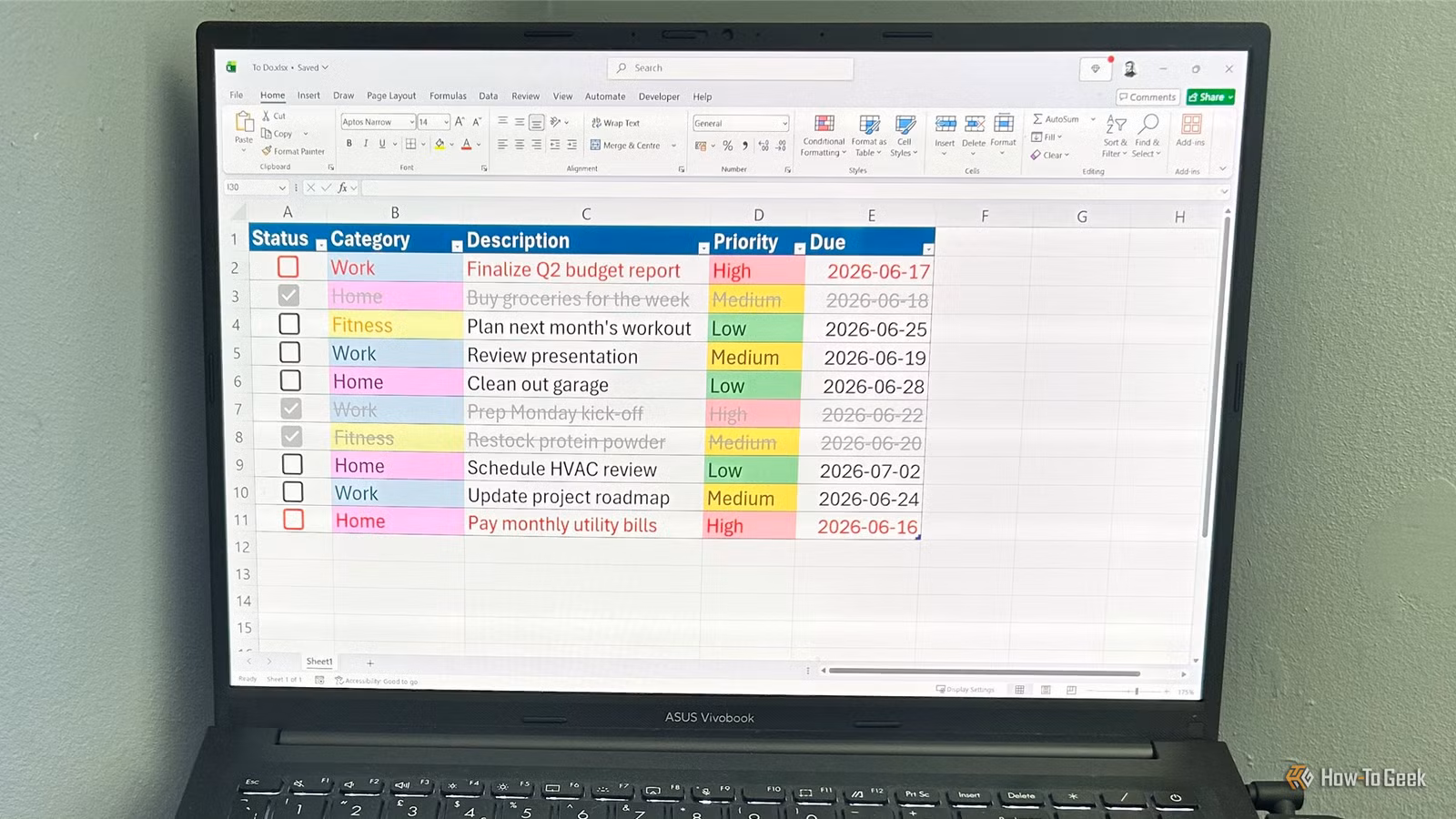 How to replace to-do apps with Excel for free
