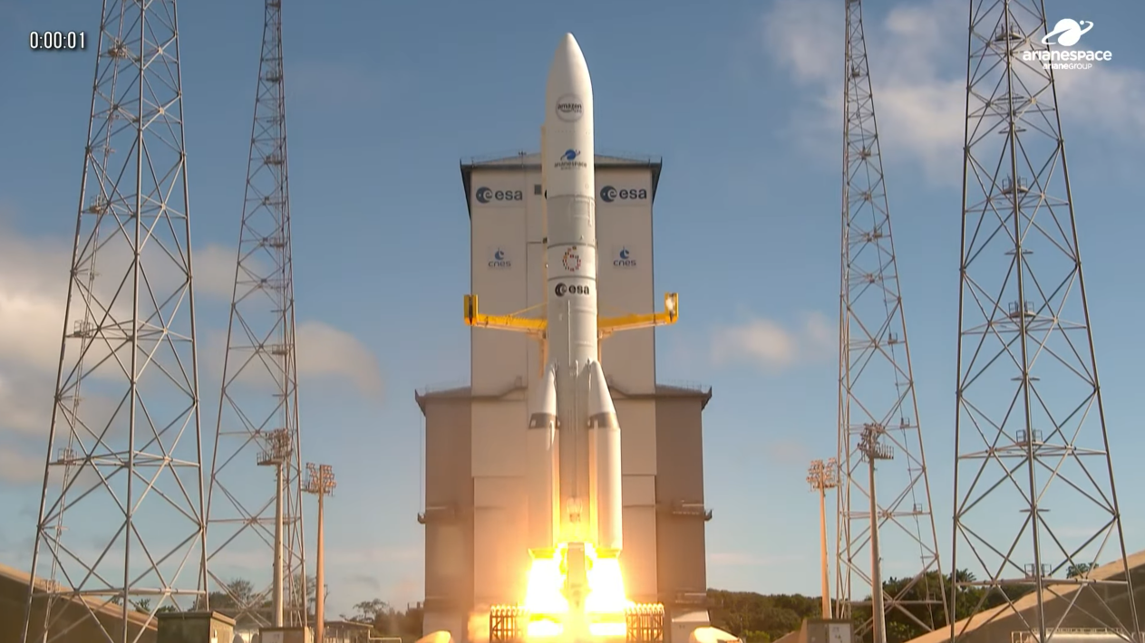 Ariane 6 sets payload record with 36 Amazon Leo satellites