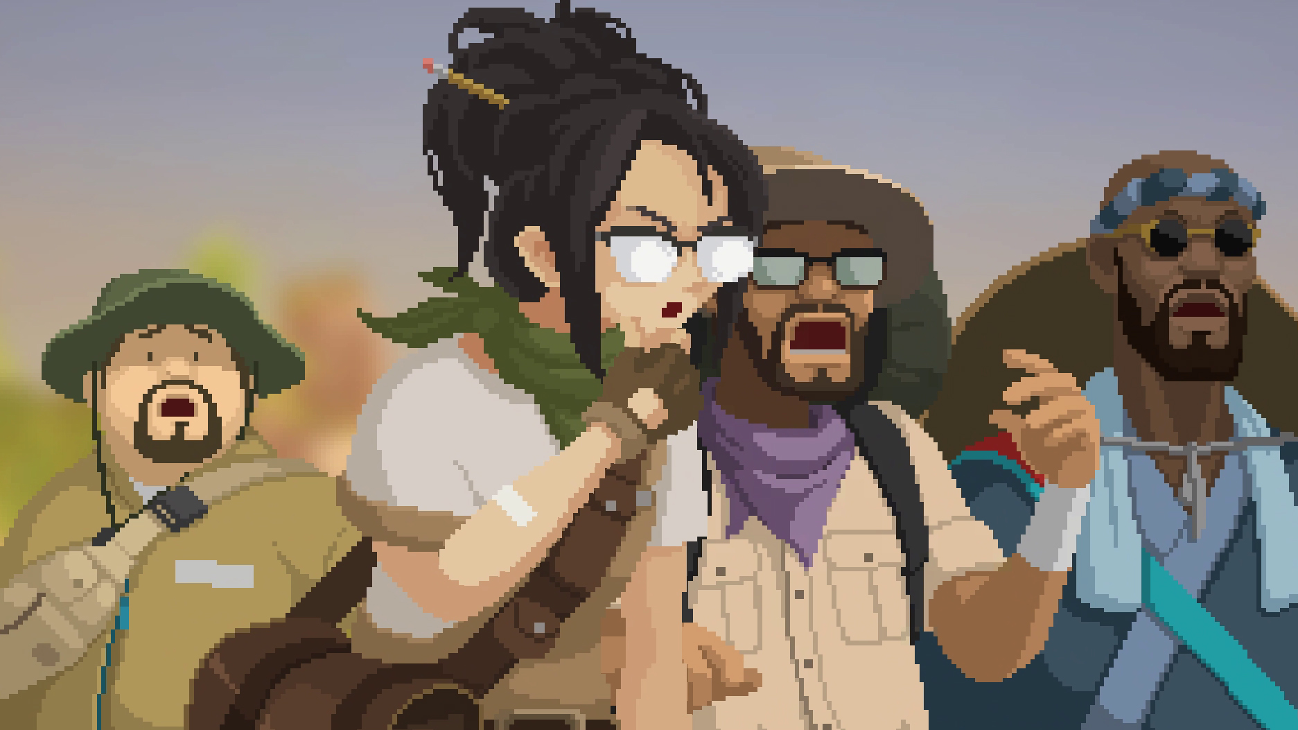 Dave and his friends looking shocked